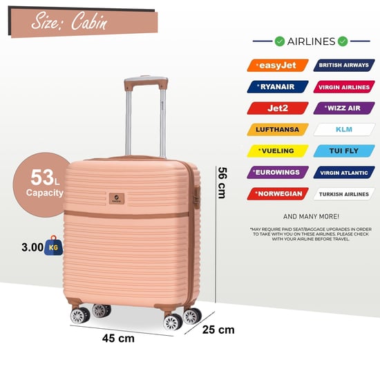 Maleta de cabina rígida de ABS resistente de 56 x 45 x 25 cm, apta para British Airways - Image 2