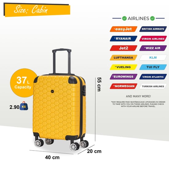 Maleta de cabina rígida ABS resistente de 55 x 40 x 20 cm. Apta para Easyjet y Ryanair. - Image 2