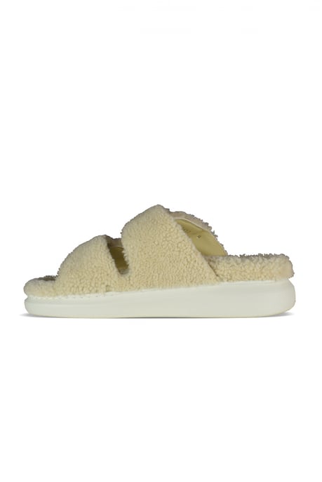 Alexander McQueen Chanclas Shearling-lined Beige - Image 3