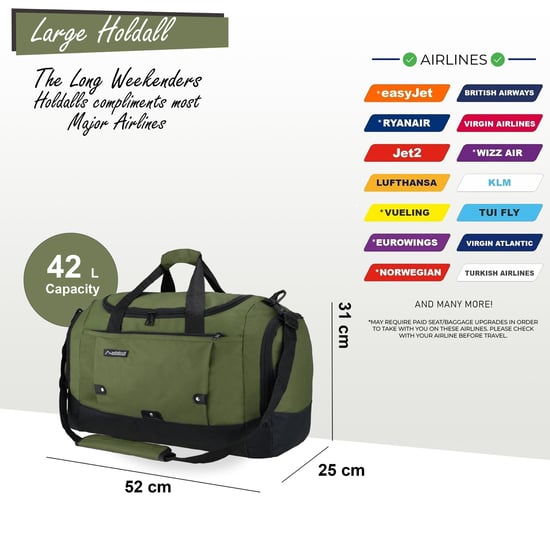 Bolsa de viaje grande tipo lona para fin de semana, para gimnasio, deportes y cabina - Image 2