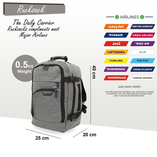 Mochila de cabina de 40 x 20 x 25 cm para Easy Jet y Ryanair. - Image 2