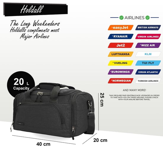 Bolsa de viaje de mano de 40 x 20 x 25 cm para debajo del asiento, para Ryanair y Easy Jet - Image 2
