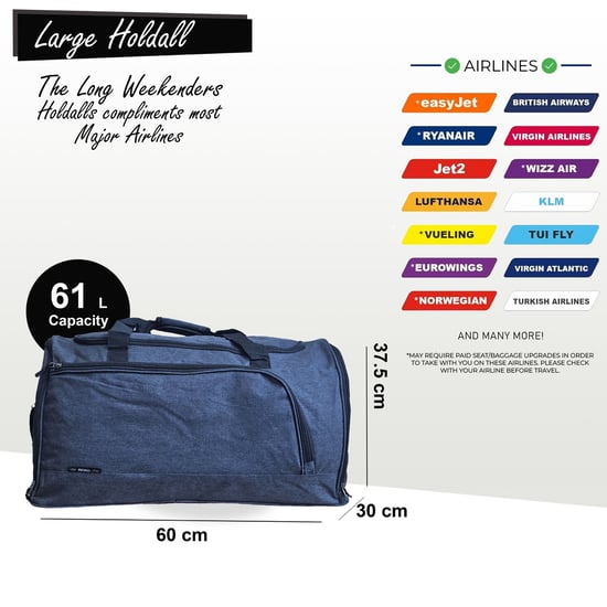 Bolsa de viaje extragrande tipo duffel para fin de semana, para llevar en el gimnasio o para deportes. - Image 2