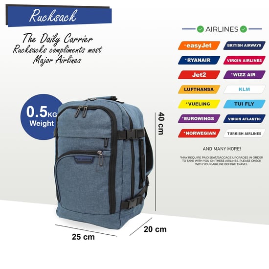 Mochila de cabina de 40 x 20 x 25 cm para Easy Jet y Ryanair. - Image 2