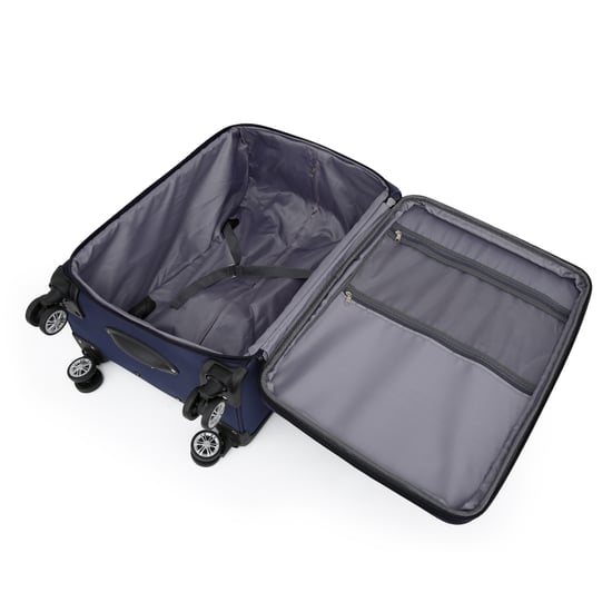Maleta de carcasa blanda azul con 8 ruedas, equipaje de mano ligero TSA para viaje en cabina - Image 6