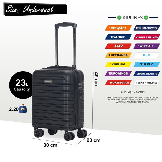 Maleta de cabina rígida ABS de 45 x 30 x 20 cm, apta para Wizz Air. - Image 2