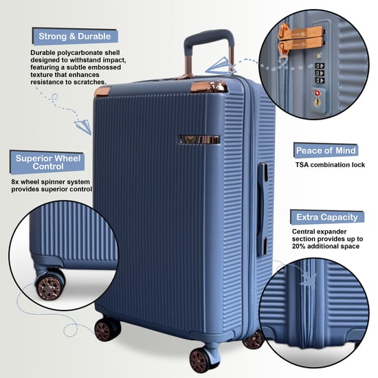 Maleta rígida de cabina de PC de 55 x 36 x 22 cm, apta para Easyjet y Ryanair. - Image 3