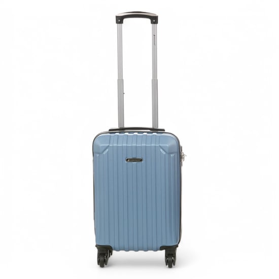 Maleta de cabina rígida de ABS azul con 8 ruedas y compartimento para equipaje de mano bajo el asiento - Image 1