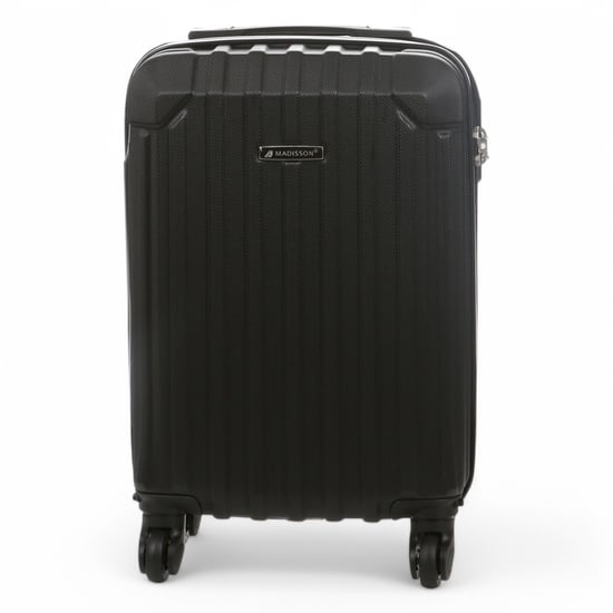 Maleta rígida de cabina de ABS negra con 8 ruedas y compartimento para equipaje de mano. - Image 6
