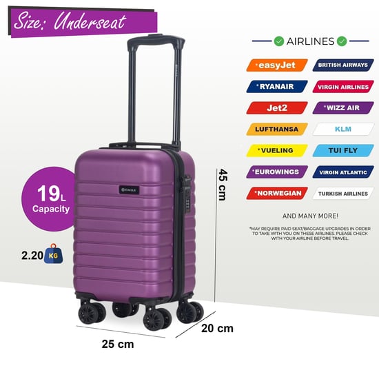 Maleta de cabina rígida ABS de 45 x 25 x 20 cm, apta para Rynair - Image 2