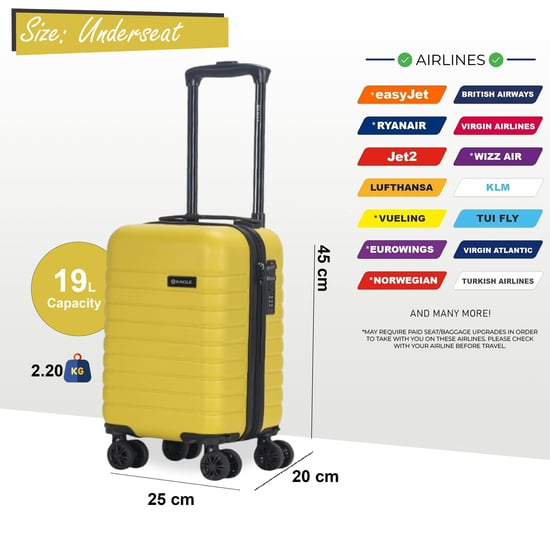Maleta de cabina rígida ABS de 45 x 25 x 20 cm, apta para Rynair - Image 2