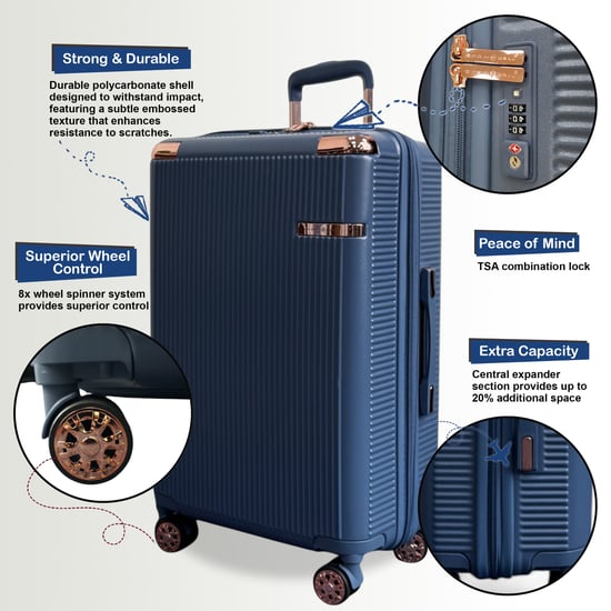 Maleta rígida de cabina de PC de 55 x 36 x 22 cm, apta para Easyjet y Ryanair. - Image 3
