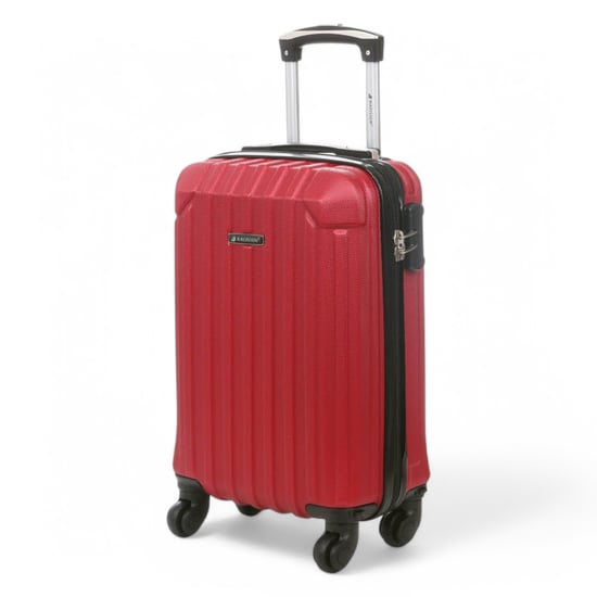 Maleta de cabina rígida ABS roja con 8 ruedas y compartimento para equipaje de mano - Image 4