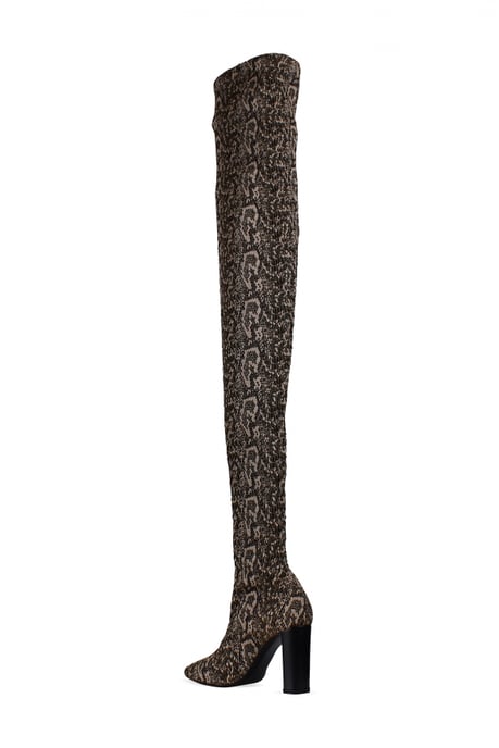 Saint Laurent Botas hasta el muslo Moon Beige - Image 3