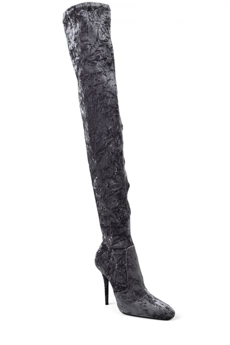 Saint Laurent Botas al muslo Talia Gris - Image 3