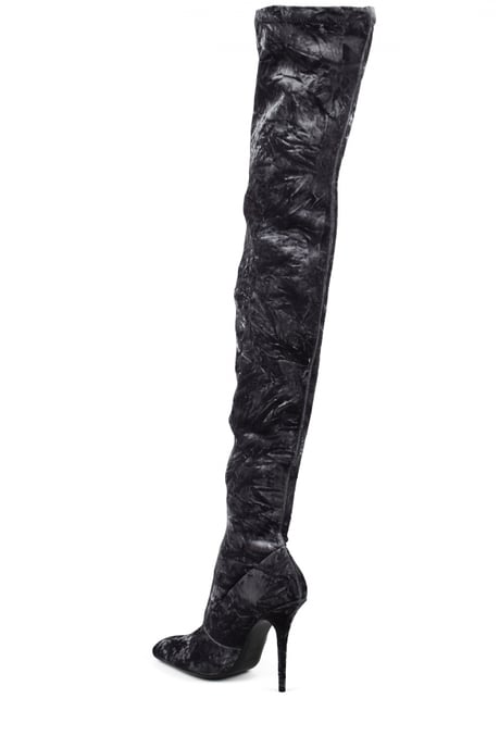 Saint Laurent Botas al muslo Talia Gris - Image 4