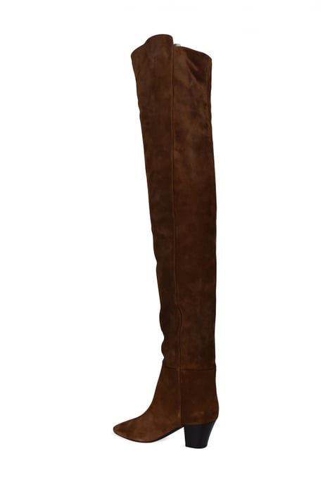 Saint Laurent Botas al muslo Marrón - Image 3