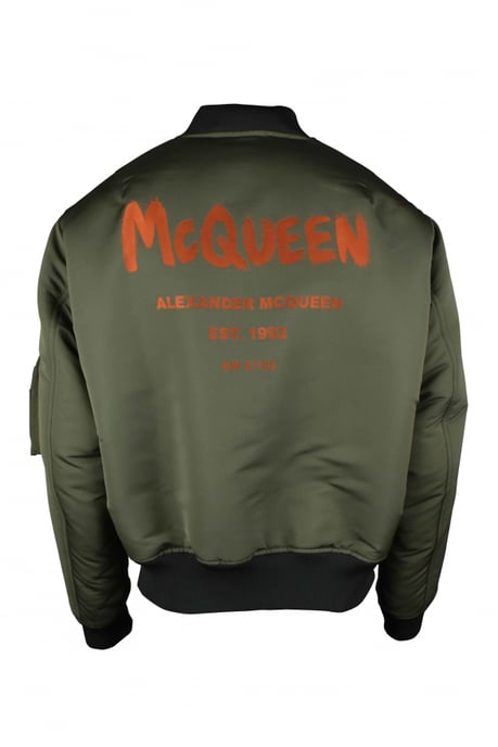 Alexander McQueen Chaqueta Bomber Caqui - Image 3