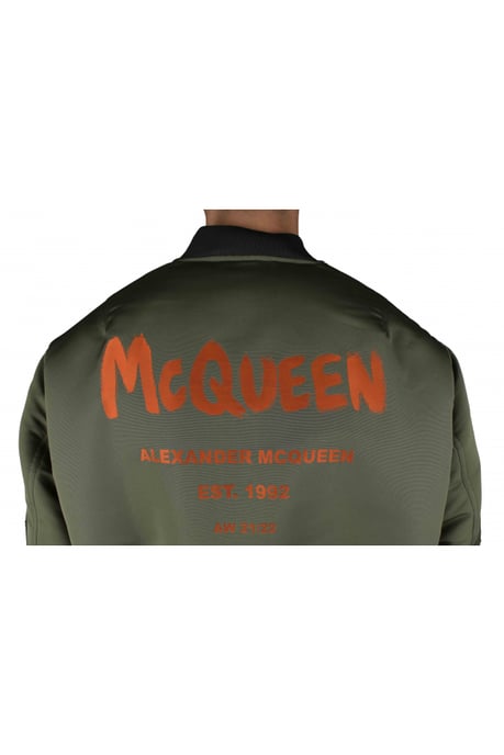Alexander McQueen Chaqueta Bomber Caqui - Image 4