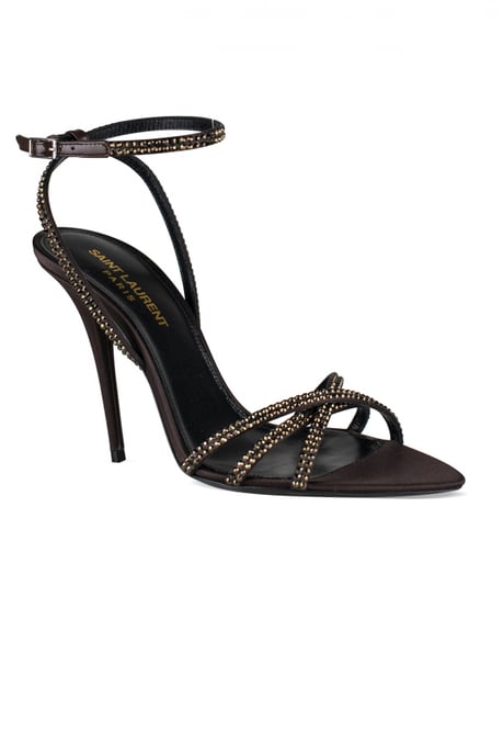Saint Laurent Sandalias Ava Marrón - Image 2