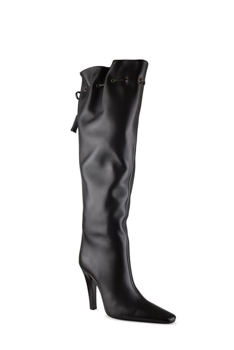Saint Laurent Botas Gathered Marrón - Image 2