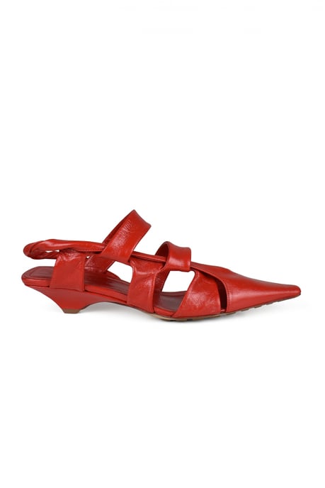 Bottega Veneta Sandalias BV Point Rojo - Image 1