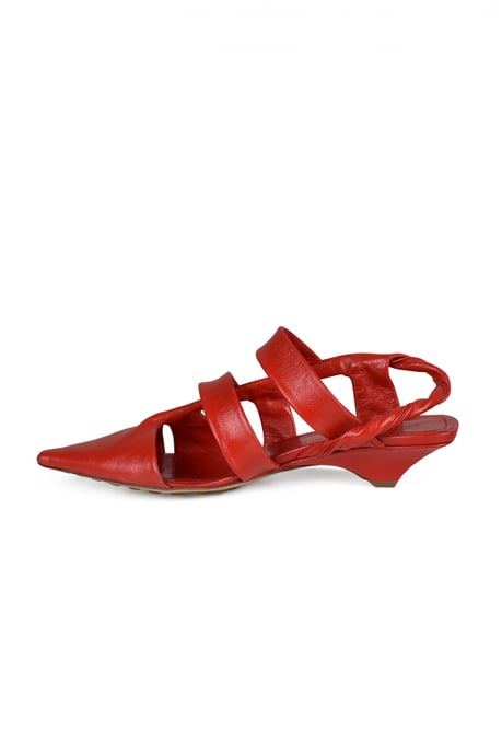 Bottega Veneta Sandalias BV Point Rojo - Image 2