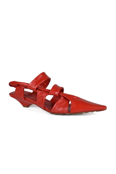 Bottega Veneta Sandalias BV Point Rojo - Image 3