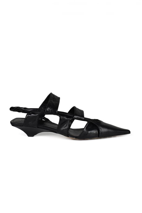 Bottega Veneta Sandalias BV Point Negro - Image 1
