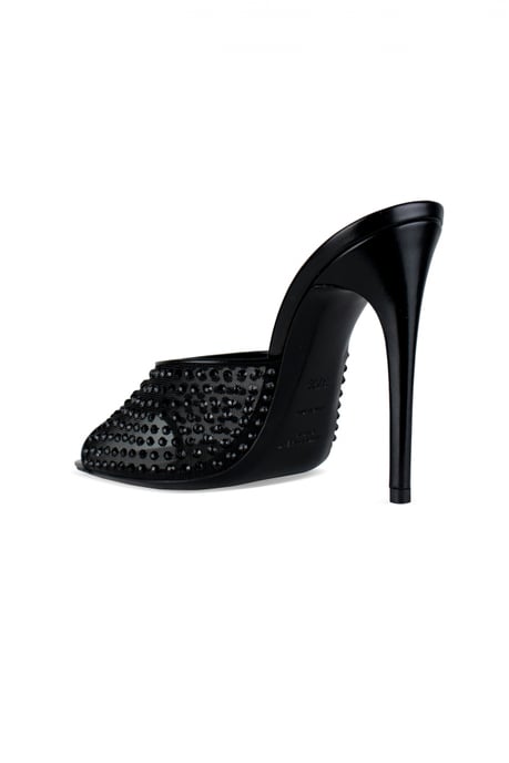 Saint Laurent Mules Blonde Negro - Image 4