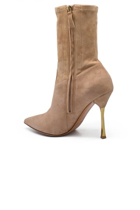 Valentino Garavani Botines de tacón trenzado Beige - Image 3