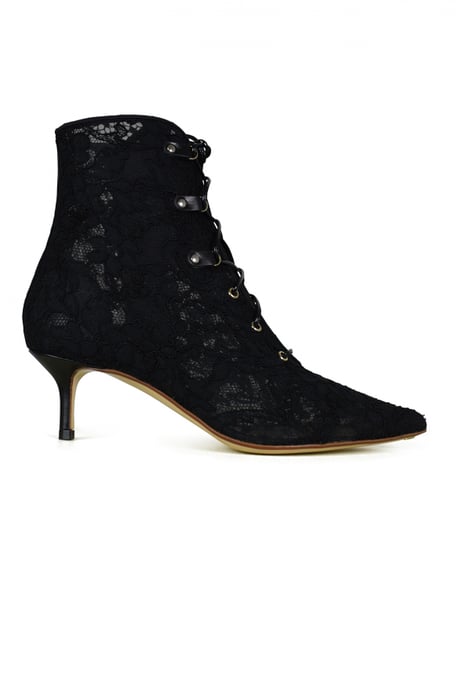 Francesco Russo Botines de encaje Negro - Image 1