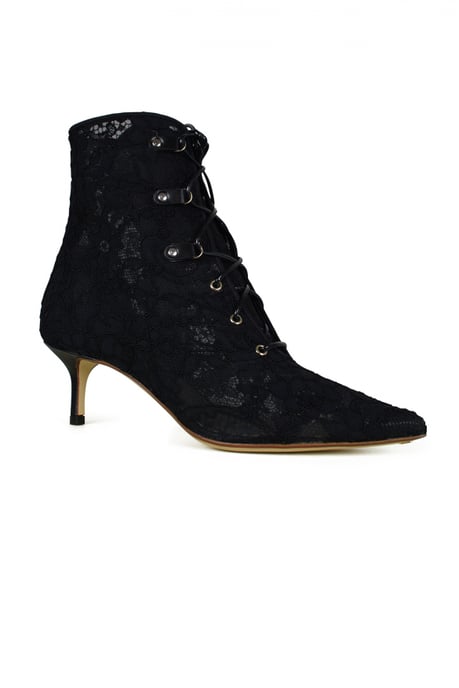 Francesco Russo Botines de encaje Negro - Image 3