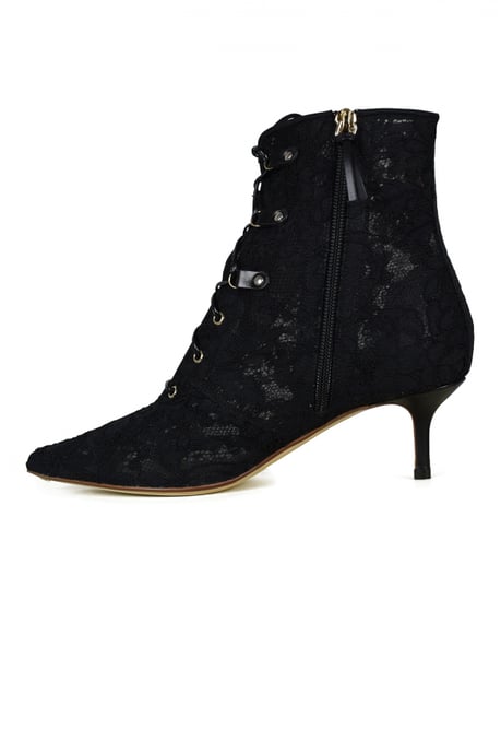 Francesco Russo Botines de encaje Negro - Image 4