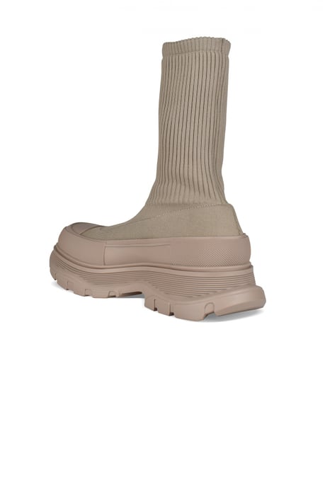 Alexander McQueen Botas Tread Slick Graffiti Beige - Image 3
