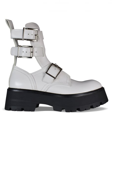 Alexander McQueen Botas Rave Buckle Blanco - Image 1