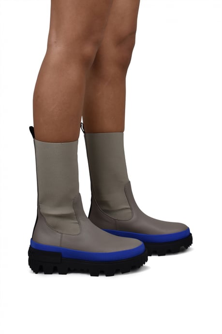 Moncler Botines Chelsea Gris - Image 2