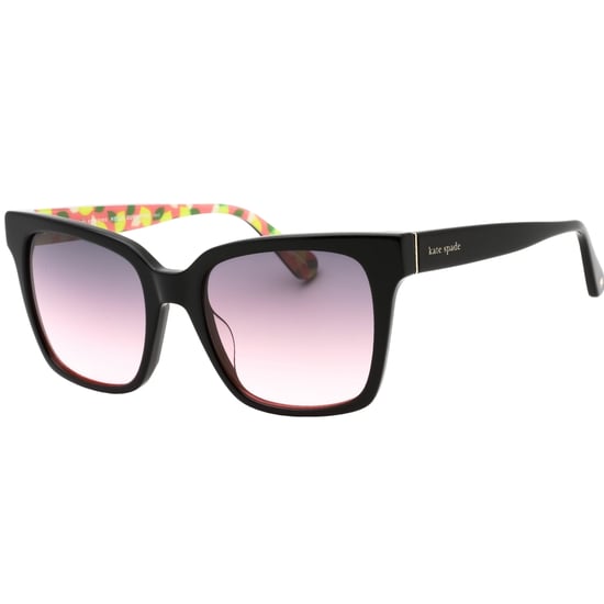 Kate Spade Harlow/G/S Gafas de sol negras con lentes gris fucsia - Image 2