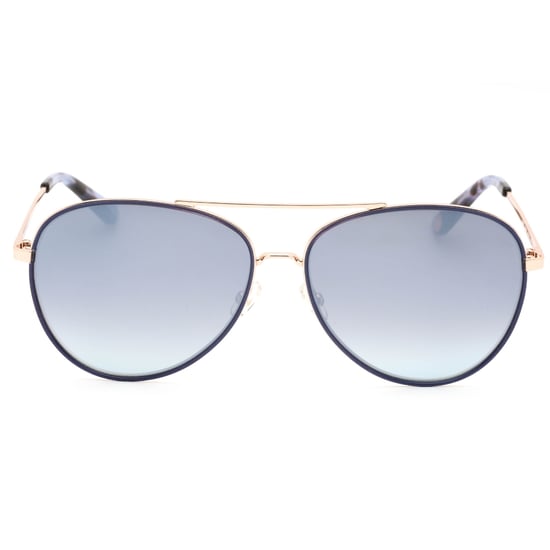 Gafas de sol doradas con detalle azul y lentes plateadas de Juicy Couture - Image 1