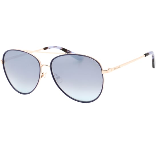 Gafas de sol doradas con detalle azul y lentes plateadas de Juicy Couture - Image 2