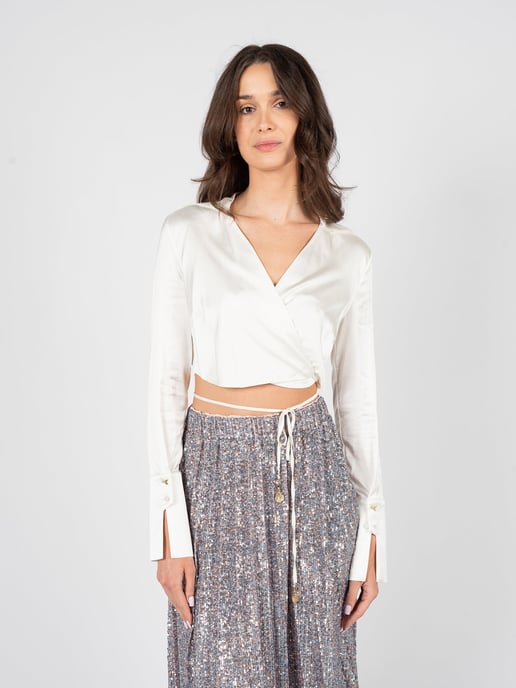 Patrizia Pepe Camisa de mujer Blanco - Image 3
