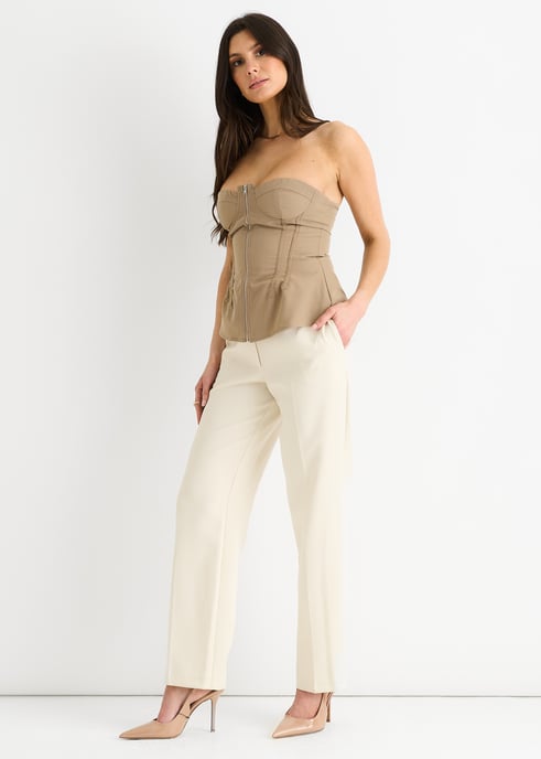 Top bandeau con detalle de costuras en piedra - Image 3