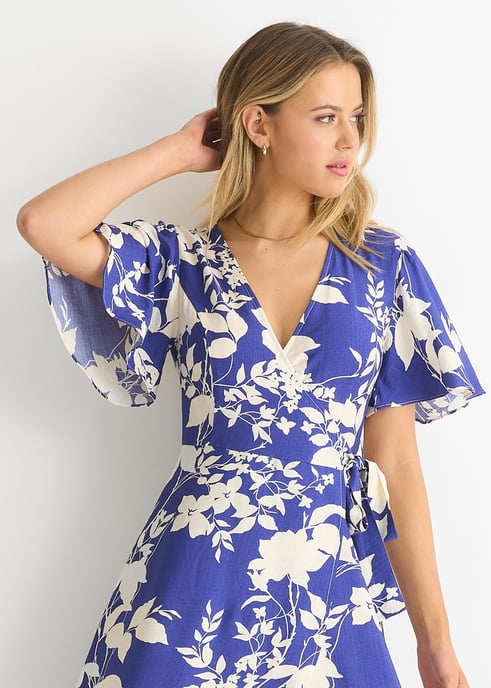 Vestido midi floral de viscosa - Image 2
