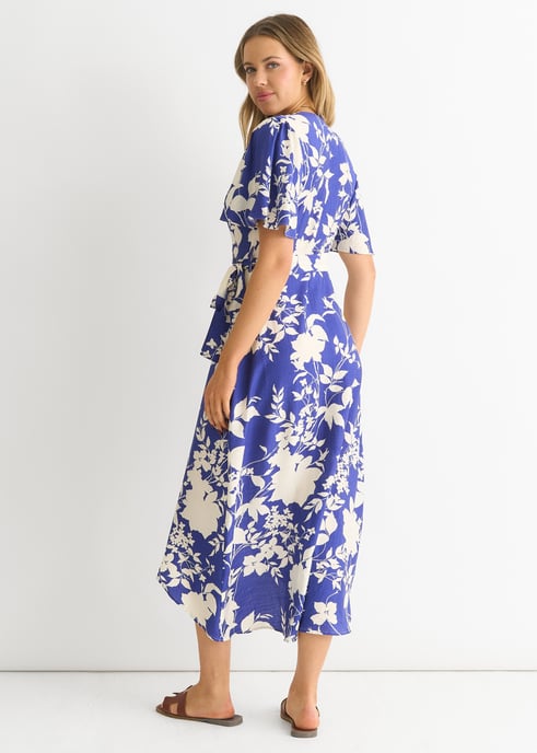 Vestido midi floral de viscosa - Image 3