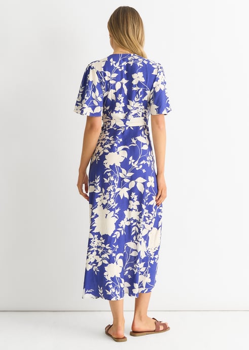 Vestido midi floral de viscosa - Image 4