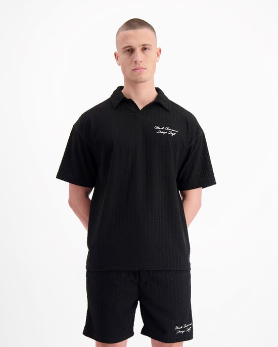 Polo Terry Lounge Black Bananas, Negro - Image 5