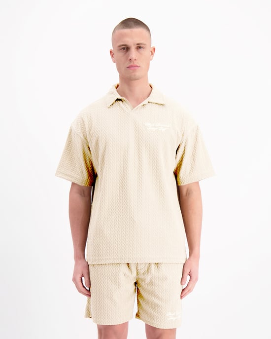 Polo de Terciopelo Lounge Black Bananas, Arena - Image 2