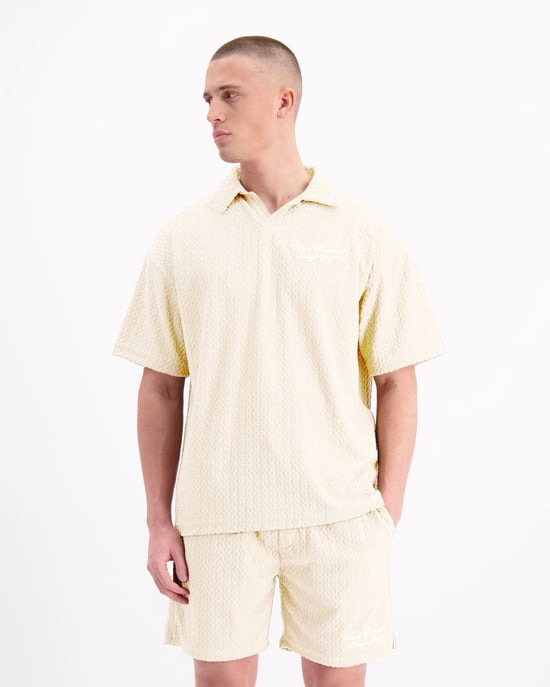 Polo de Terciopelo Lounge Black Bananas, Arena - Image 4