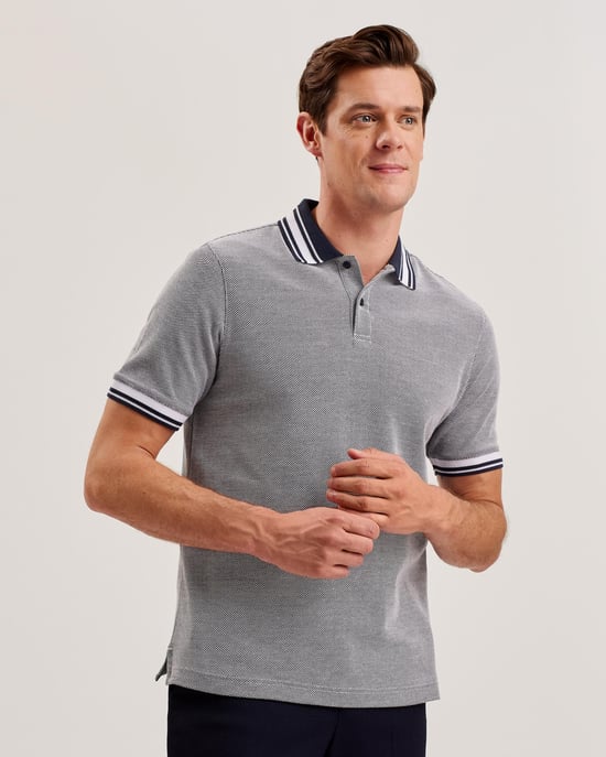Polo Texturizado de Ajuste Regular para Hombre Ted Baker Phenes - Image 1
