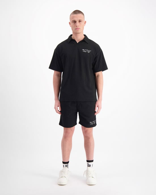 Pantalones Cortos de Terciopelo Terry Black Bananas, Negro - Image 3
